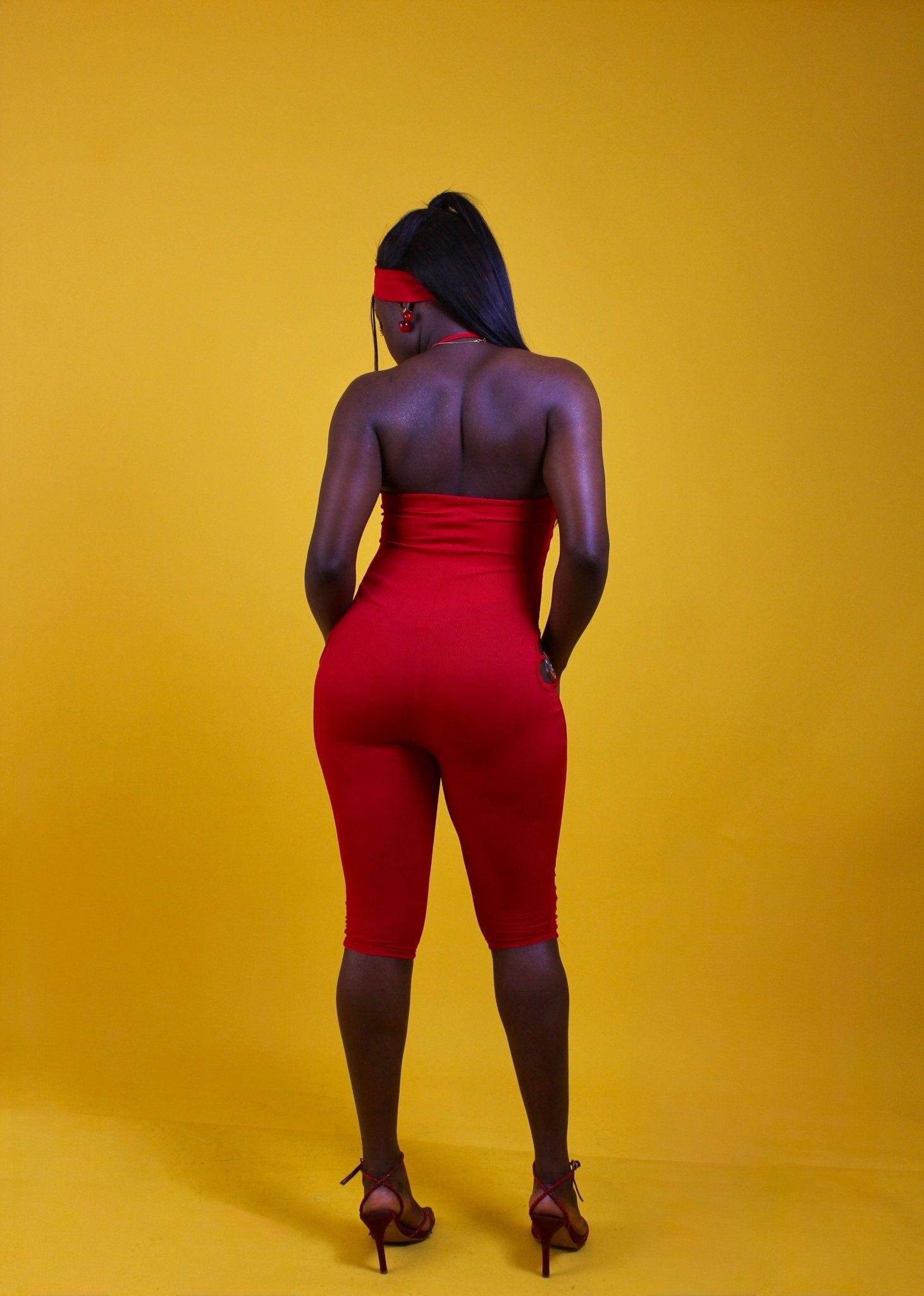 Halter-Tube & Jacket Clover Capri Jumpsuit, view 3