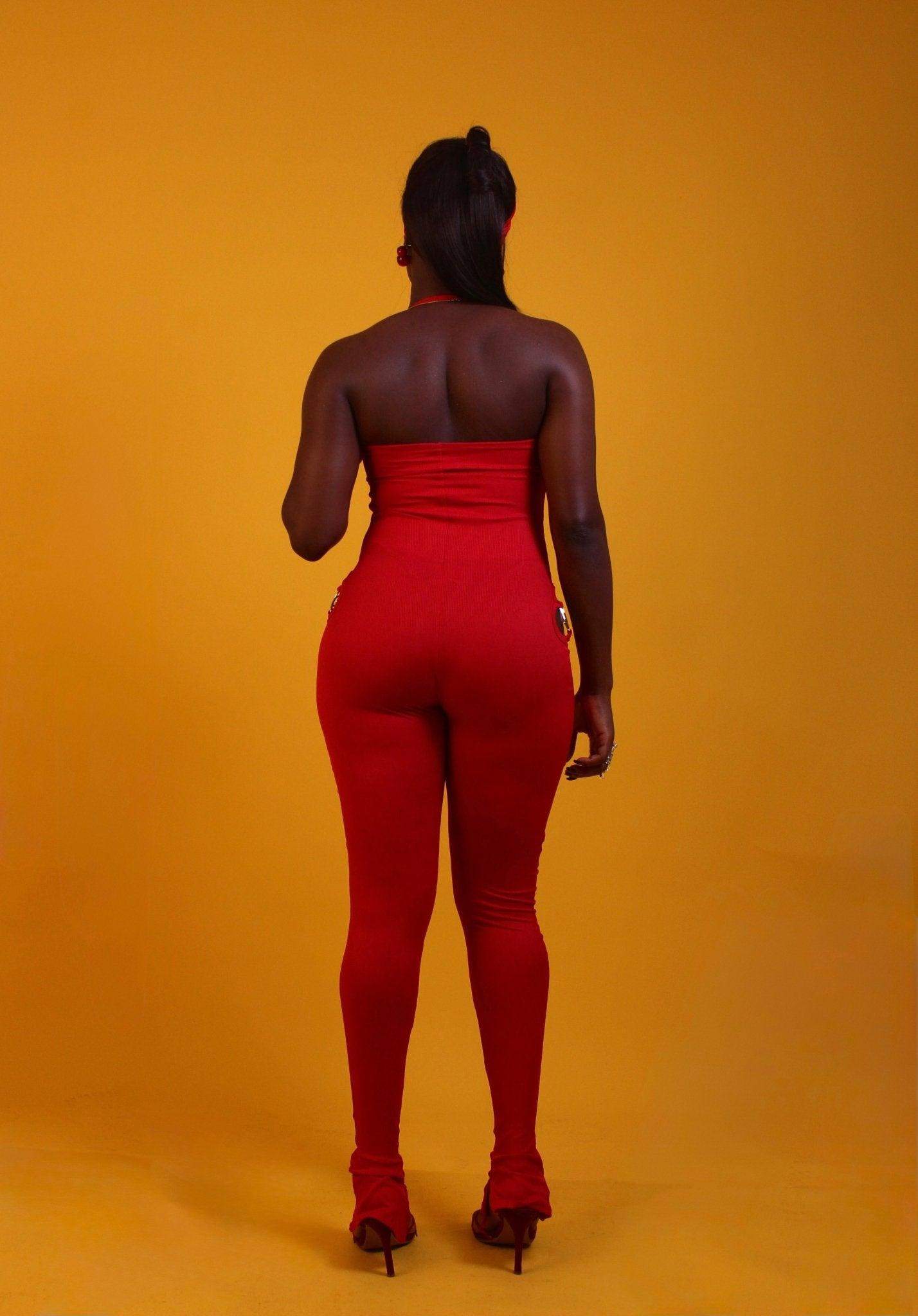 Halter-Tube & Jacket Clover Jumpsuit, view 3